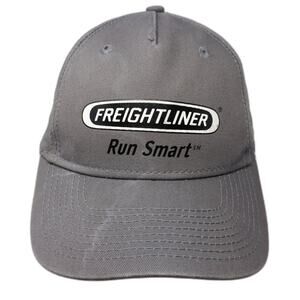 Freightliner Run Smart Strapback 5 Panel Cap Gray One Size Outdoor H3 Headwear